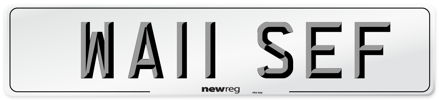 WA11 SEF Number Plate from New Reg